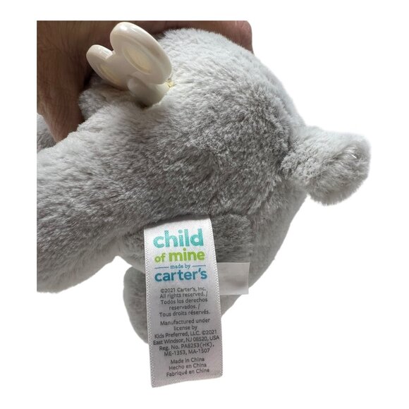 Carters Child Of Mine Grey Elephant Plush Baby Toy Wind-up Musical - Picture 6 of 7